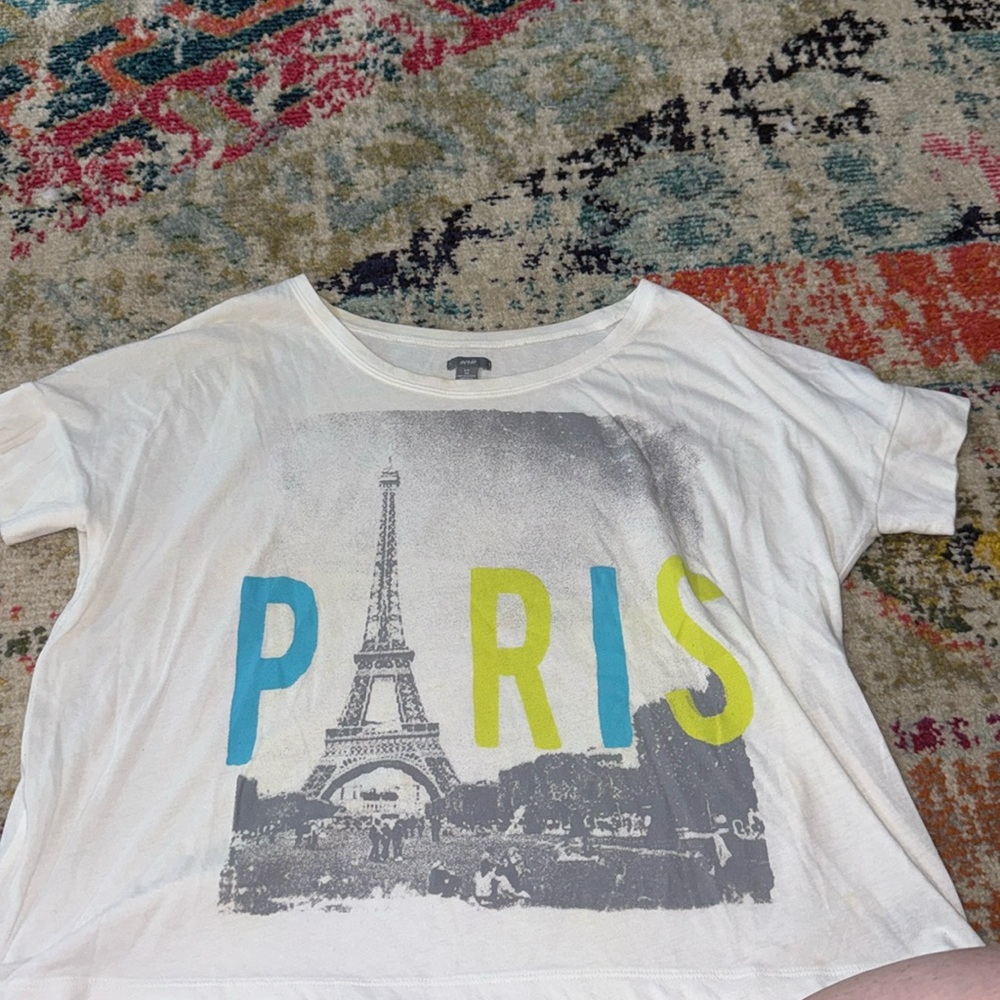 Aerie size small Paris t-shirt. Has a few little stains which are shown in pics!